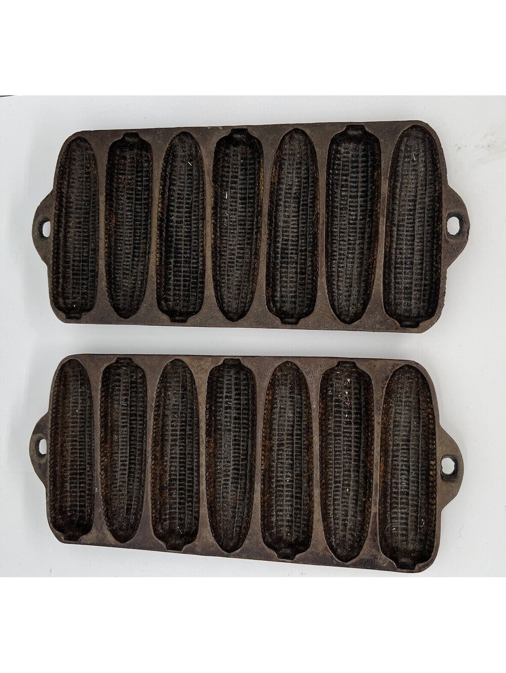 Wagner Ware Cast Iron Corn Stick Cornbread Muffin Pan 7 Sticks Lot of 2